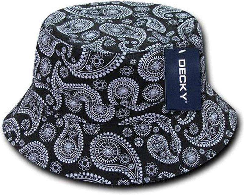 DECKY BUCKET HATS , Plain and Bandana , For Big Brains they big as