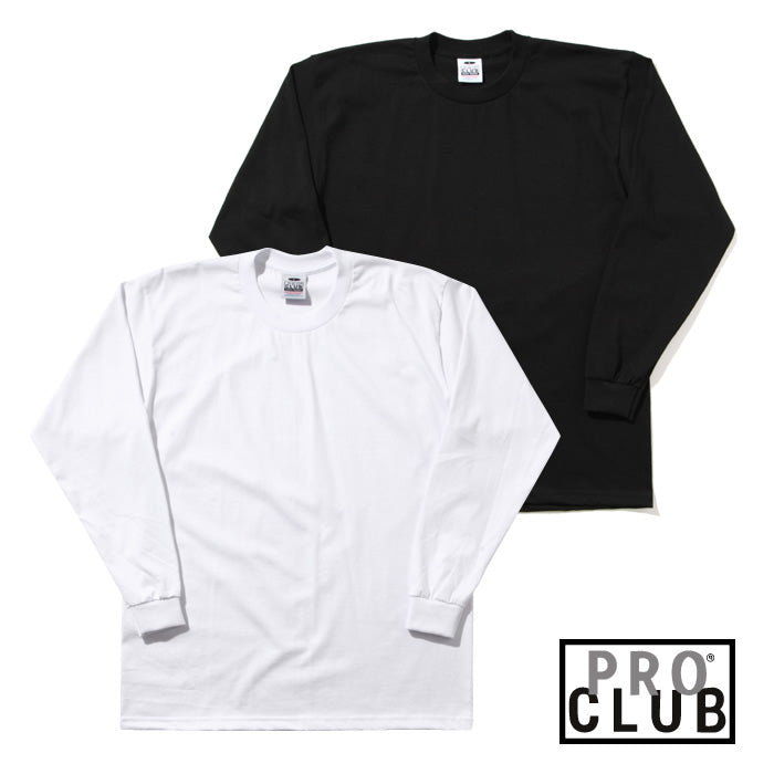 Pro Club Tee Shirt LONG SLEEVE Heavyweight Talls BLACK - THE M.F OLDSCHOOL STORE