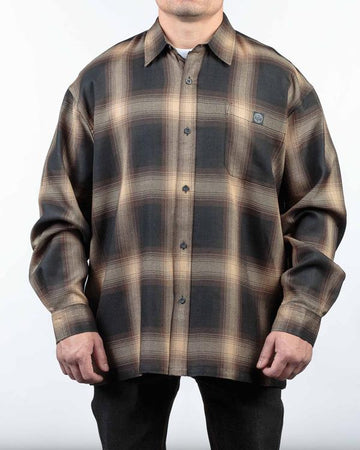 LOWRIDER  Veteranos  Long Sleeves Shirts , BROWN