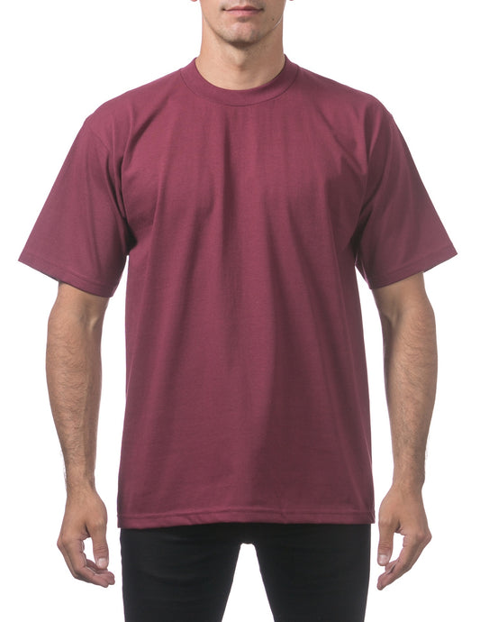 ProClub  Tee Shirts S/S  Heavyweights, Talls  MAROON - THE M.F OLDSCHOOL STORE