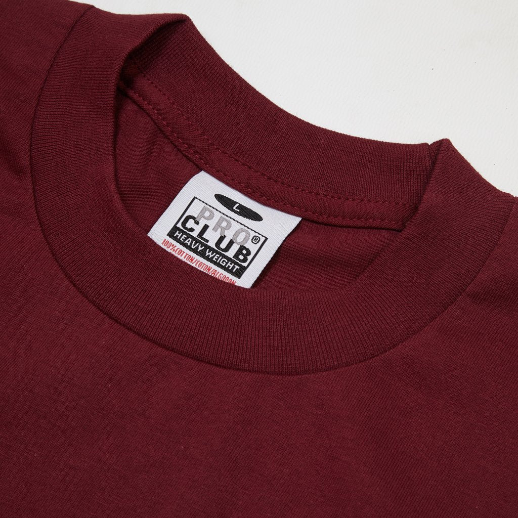 ProClub  Tee Shirts S/S  Heavyweights, Talls  MAROON - THE M.F OLDSCHOOL STORE