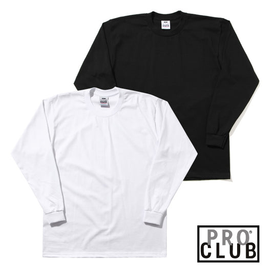 Pro Club Tee Shirt LONG SLEEVE  Heavyweight  Talls   BLACK - THE M.F OLDSCHOOL STORE